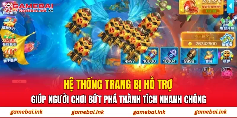 Hệ thống trang bị hỗ trợ giúp người chơi bứt phá thành tích nhanh chóng